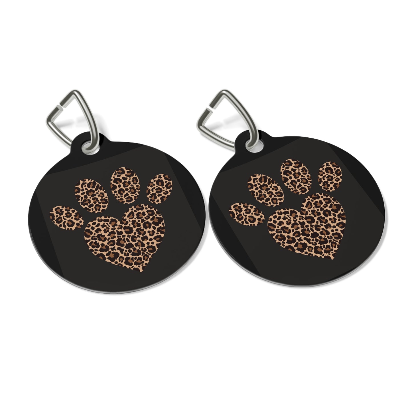Dog Tag ID - Leopard Paw Print