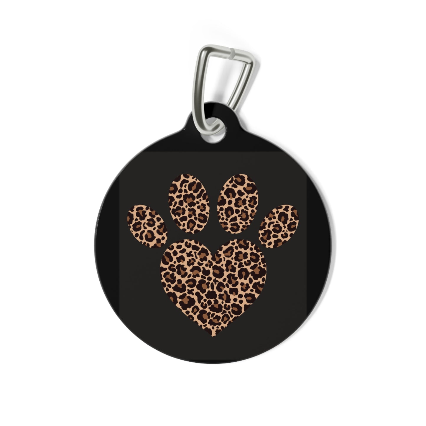 Dog Tag ID - Leopard Paw Print