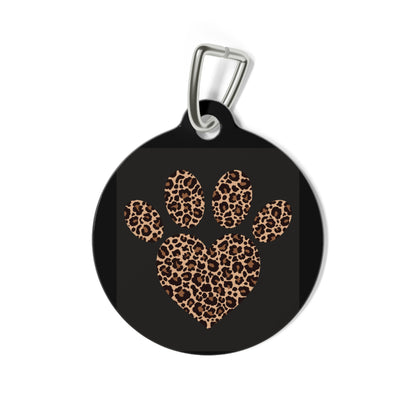 Dog Tag ID - Leopard Paw Print