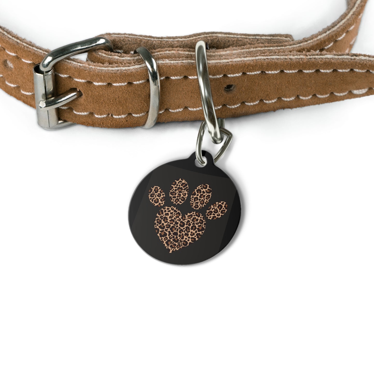 Dog Tag ID - Leopard Paw Print