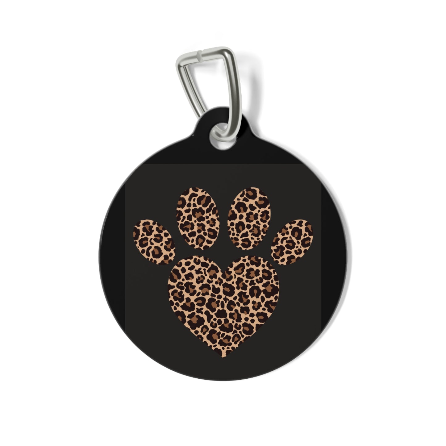 Dog Tag ID - Leopard Paw Print