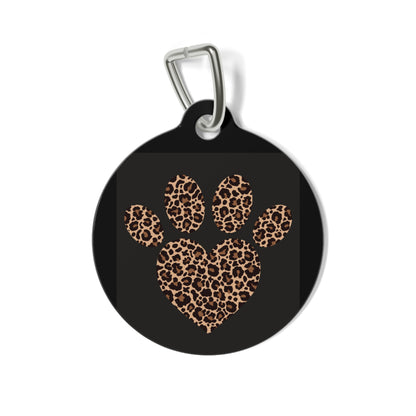 Dog Tag ID - Leopard Paw Print