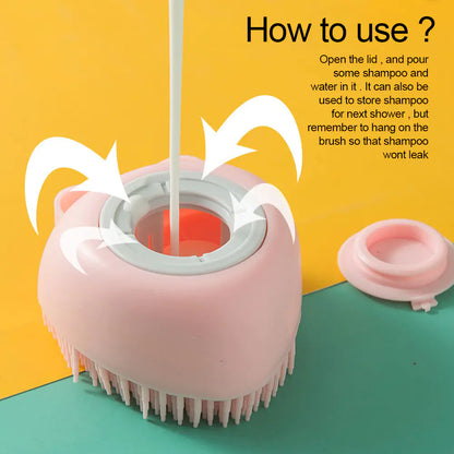 Gentle Dog Grooming Brush – Soft Silicone  Massage Brush