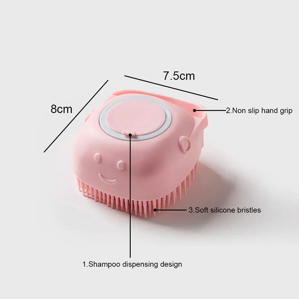 Gentle Dog Grooming Brush – Soft Silicone  Massage Brush