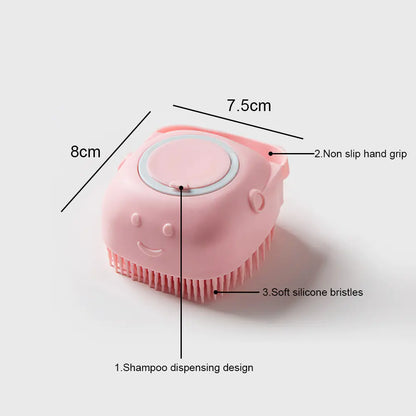 Gentle Dog Grooming Brush – Soft Silicone  Massage Brush